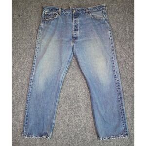 Levi's 501xx Jeans Mens act 40x28 Blue Vintage 90s Made in USA Button Fly Denim